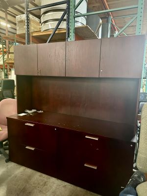 JSI Credenza Buffet w/ Overhead